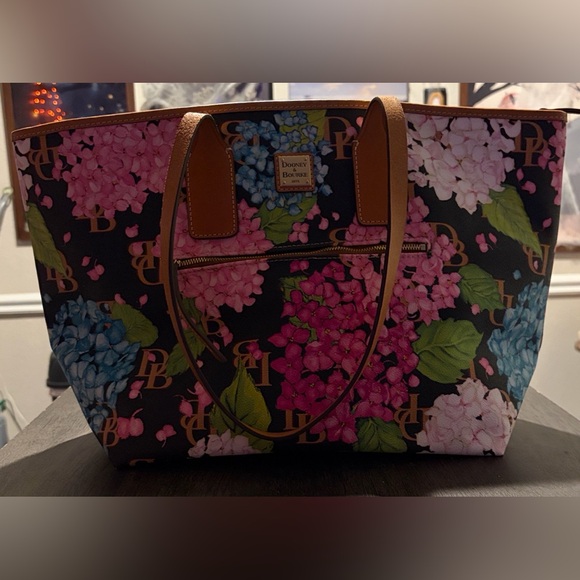 Dooney & Bourke Hydrangea Monogram Tote Bag - Picture 1 of 4